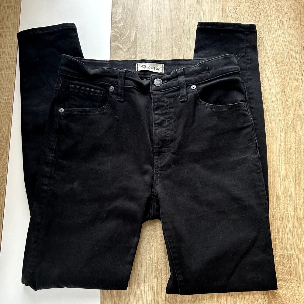 Madewell Women's High Rise Skinny Black Jeans Size 29 Tall
